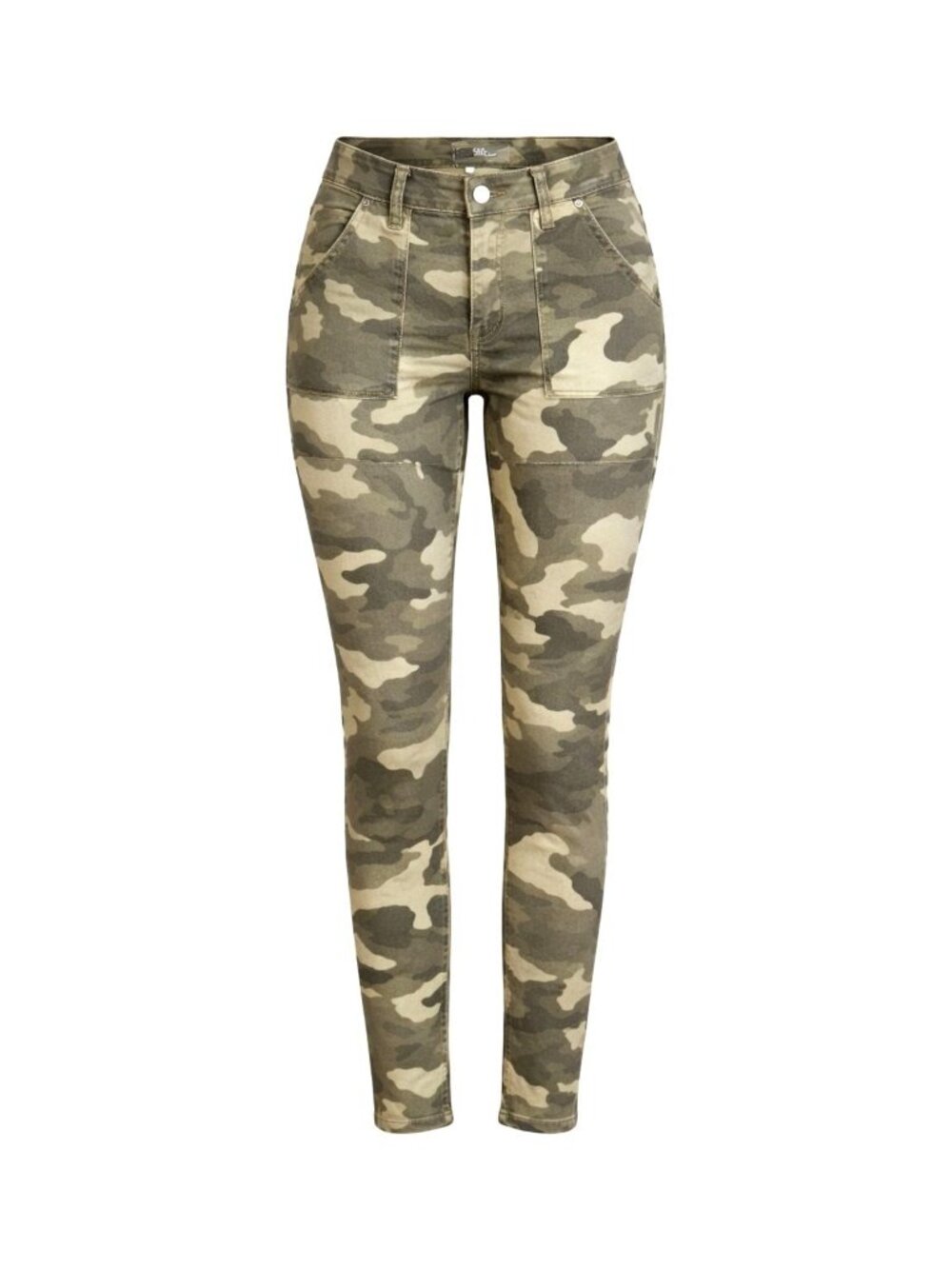 Seven7 Sz 12 Green Gray Camo Utility Ankle Skinny Jeans Concrete Camouflage Deni